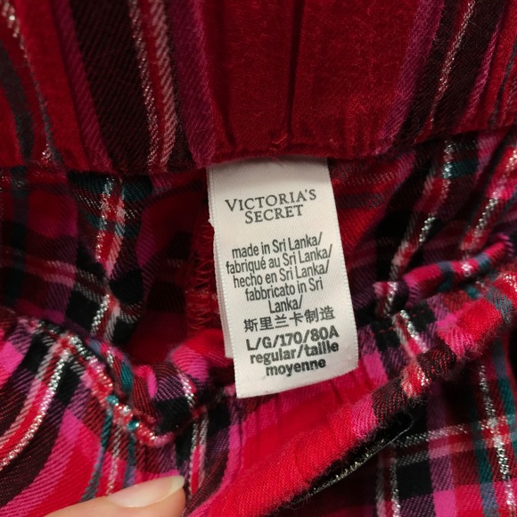 Victorias Secret Casual Sleepwear Pajama Pants Womens Size Medium M Red Black - Picture 4 of 7
